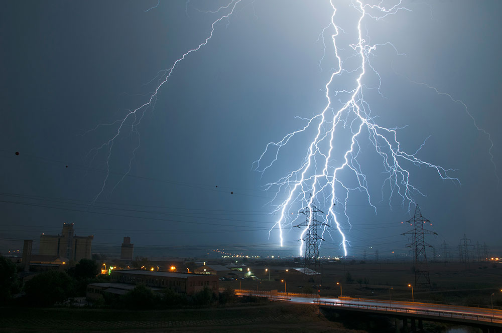 Lightning Strike and High Voltage Network